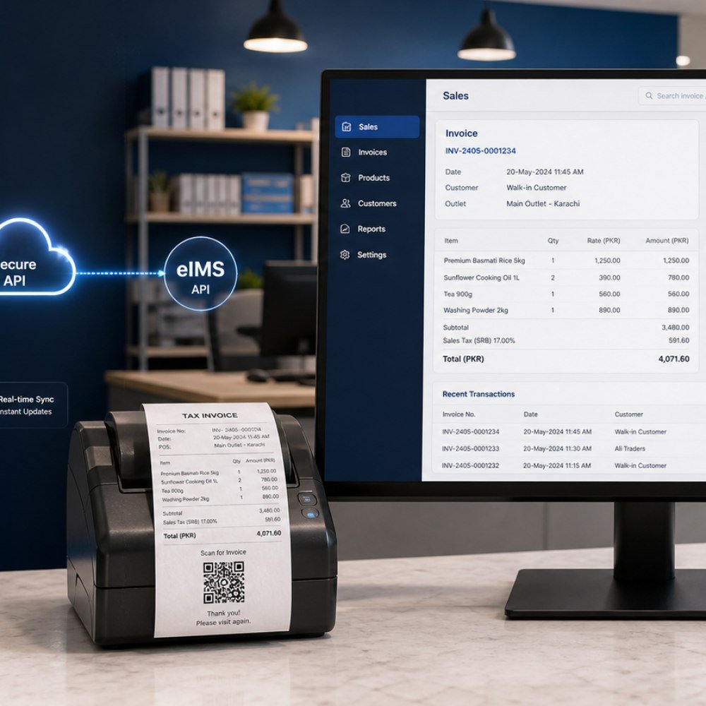 eIMS POS & Sales Software Integration - PRA / FBR Pakistan